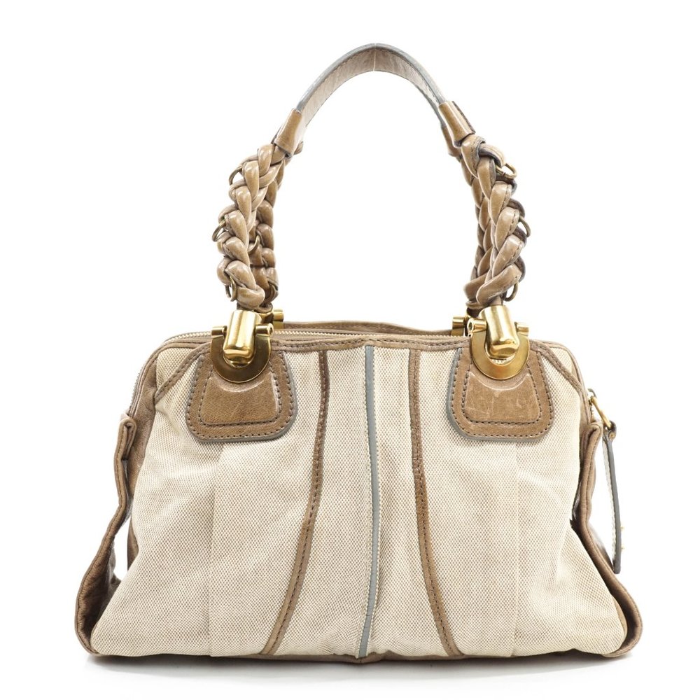 Auth Chloe Heloise Hand Bag Canvas X #14697C77 - Picture 3 of 13